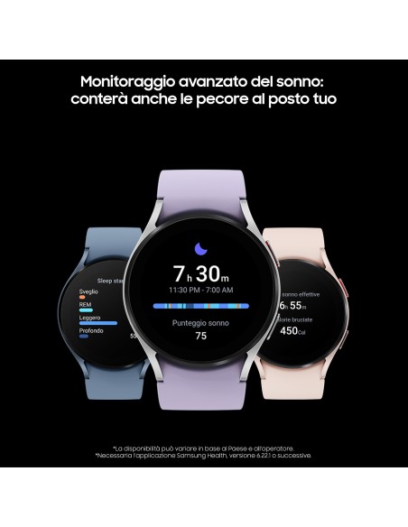 Samsung Galaxy Watch5 40mm Smartwatch Ghiera Touch in Alluminio Memoria 16GB Graphite