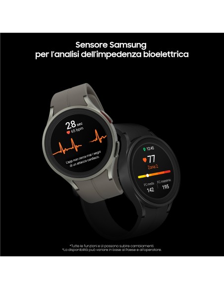 Samsung Galaxy Watch5 Pro Smartwatch Scocca in Titanio 45mm Memoria 16GB Black Titanium