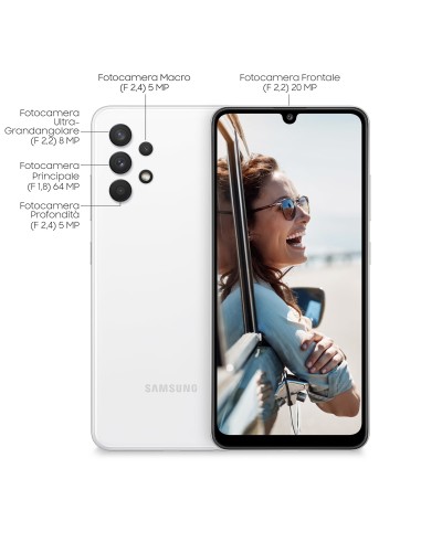 Samsung Galaxy A32 4G A32 128GB Display 6.4” FHD+ Super AMOLED Awesome White