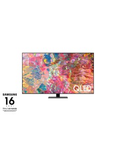 Samsung Series 8 TV QLED 4K 65” QE65Q80B Smart TV Wi-Fi Carbon Silver 2022, Processore Quantum 4K, Quantum HDR, Contrasti