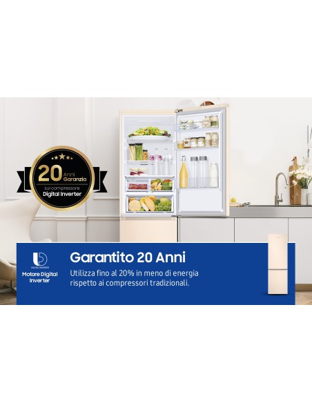 Samsung RB34T603EEL frigorifero con congelatore Libera installazione 340 L E Beige