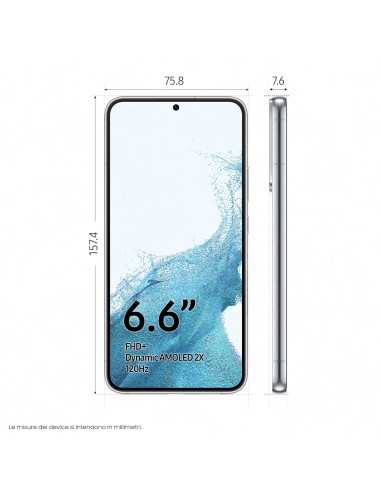 Samsung Galaxy S22+ 5G Display 6.6'' Dynamic AMOLED 2X, 4 fotocamere, RAM 8 GB, 256 GB, 4.500mAh, Phantom White