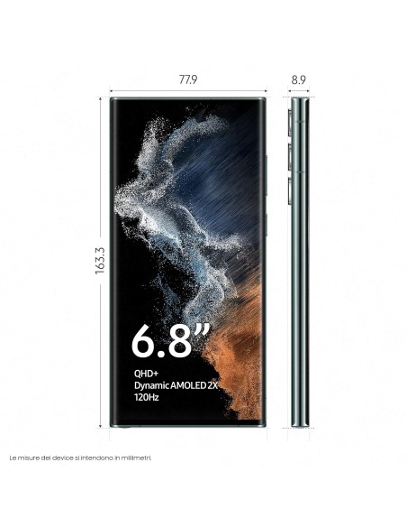 Samsung Galaxy S22 Ultra 5G Display 6.8'' Dynamic AMOLED 2X, 5 fotocamere, RAM 8 GB, 128 GB, 5.000mAh, Green