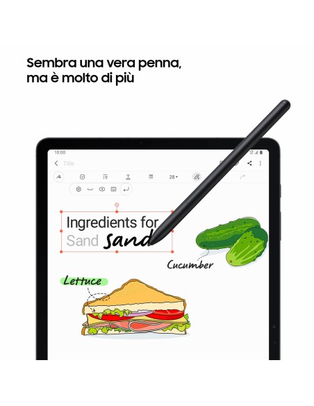 Samsung Galaxy Tab S7 FE Tablet Android 12,4 Pollici Wifi RAM 4 GB 64 GB Tablet Android 11 Black