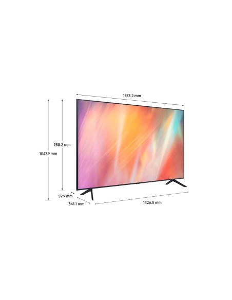 Samsung TV Crystal UHD 4K 75” UE75AU7170 Smart TV Wi-Fi Titan Gray 2021