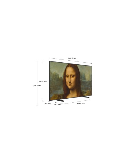 Samsung The Frame TV 4K 75” 75LS03B Smart TV Wi-Fi Black 2022, Processore 4K, Cornice personalizzabile, Display anti-riflesso,