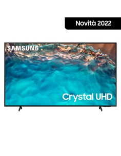 Samsung Series 8 TV Crystal UHD 4K 50” UE50BU8070 Smart TV Wi-Fi Black 2022, Processore Crystal 4K, HDR, Colori reali, Suono