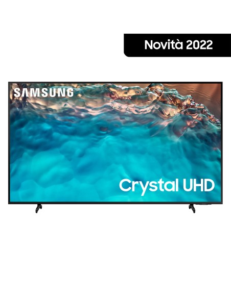 Samsung Series 8 TV Crystal UHD 4K 85” UE85BU8070 Smart TV Wi-Fi Black 2022, Processore Crystal 4K, HDR, Colori reali, Suono