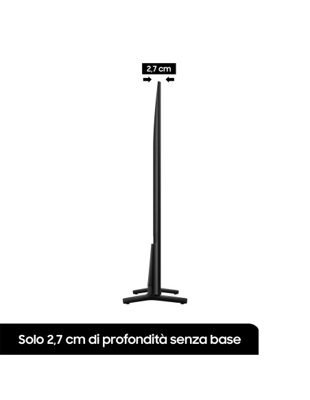 Samsung Series 8 TV Crystal UHD 4K 85” UE85BU8070 Smart TV Wi-Fi Black 2022, Processore Crystal 4K, HDR, Colori reali, Suono
