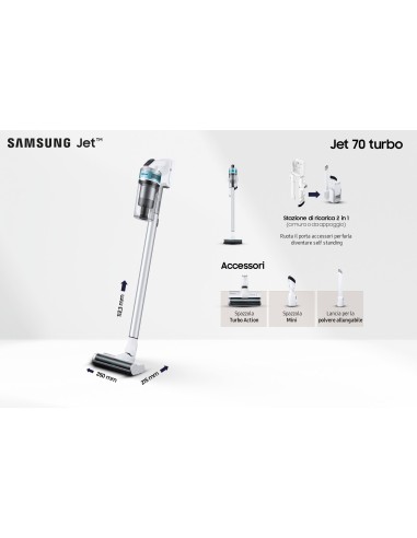 Samsung Scopa Elettrica Ricaricabile JetTM 70 Turbo VS15T7031R1 ET