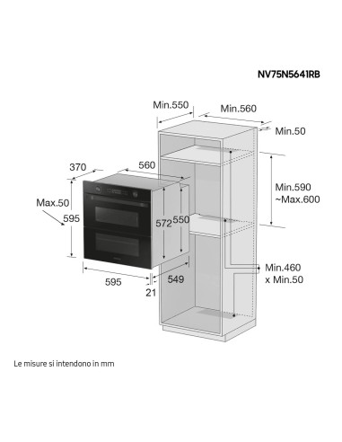 Samsung NV75N5641RB 75 L A+ Nero