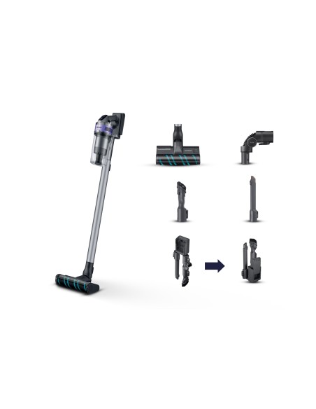 Samsung Jet 75 easy Senza sacchetto 0,8 L 550 W Nero, Cromo, Colore foglia di tè, Viola