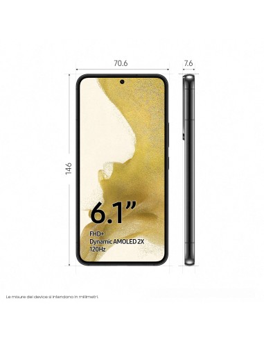 Samsung Galaxy S22 5G Display 6.1'' Dynamic AMOLED 2X, 4 fotocamere, RAM 8 GB, 128 GB, 3.700mAh, Phantom Black