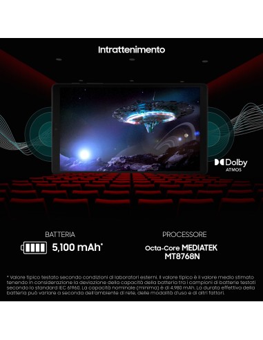 Samsung Galaxy Tab A7 Lite SM-T220 32 GB 22,1 cm (8.7") Mediatek 3 GB Wi-Fi 5 (802.11ac) Android 11 Grigio