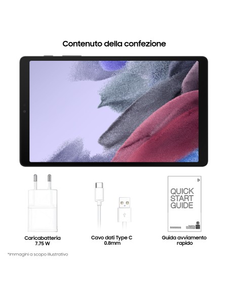 Samsung Galaxy Tab A7 Lite SM-T220 32 GB 22,1 cm (8.7") Mediatek 3 GB Wi-Fi 5 (802.11ac) Android 11 Grigio