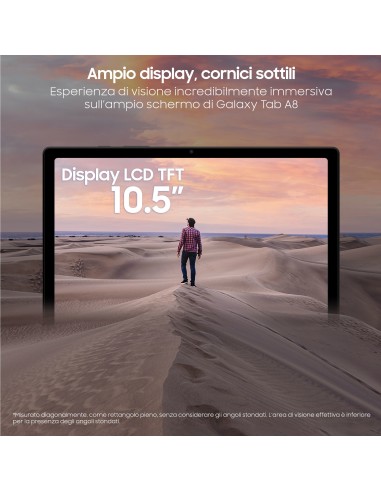 Samsung Galaxy Tab A8 10.5" Wifi, Android 11, RAM 4 GB, 64 GB, Gray