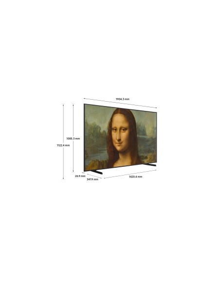 Samsung The Frame TV 4K 85” 85LS03B Smart TV Wi-Fi Black 2022, Processore 4K, Cornice personalizzabile, Display anti-riflesso,