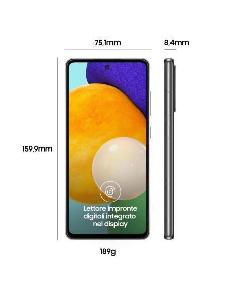 Samsung Galaxy A52 4G A52 128 GB Display 6.5” FHD+ Super AMOLED Awesome Black