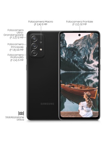 Samsung Galaxy A52 4G A52 128 GB Display 6.5” FHD+ Super AMOLED Awesome Black