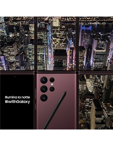 Samsung Galaxy S22 Ultra 5G Display 6.8'' Dynamic AMOLED 2X, 5 fotocamere, RAM 12 GB, 256 GB, 5.000mAh, Burgundy
