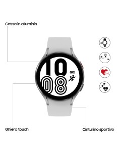 Samsung Galaxy Watch4 44mm Smartwatch Ghiera Touch Alluminio Memoria 16GB Silver 2