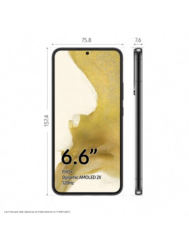 Samsung Galaxy S22+ 5G Display 6.6'' Dynamic AMOLED 2X, 4 fotocamere, RAM 8 GB, 256 GB, 4.500mAh, Phantom Black