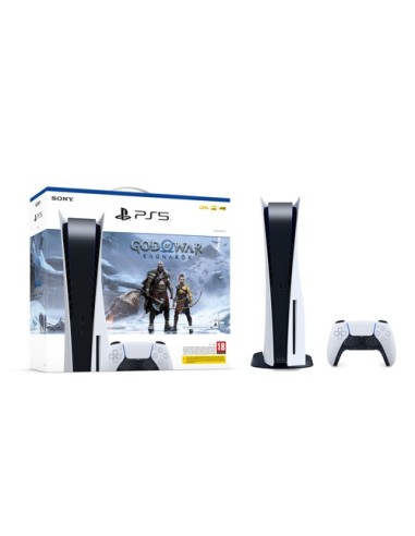 Sony PlayStation 5 Standard + God of War Ragnarök 825 GB Wi-Fi Nero, Bianco