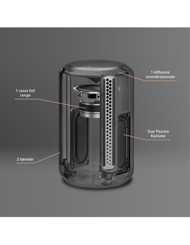 Sony SRS-RA3000 - Home Speaker wireless con Immersive Audio Enhancement, 360 Reality Audio e riproduzione multi-room,