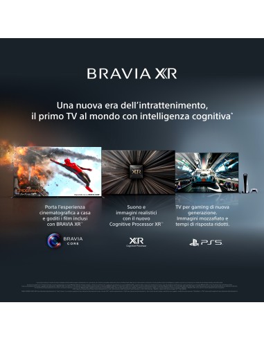 Sony BRAVIA XR-55A80J - Smart TV OLED 55 pollici, 4K ultra HD, HDR, con Google TV, Perfect for PlayStation™ 5 (Nero, Modello