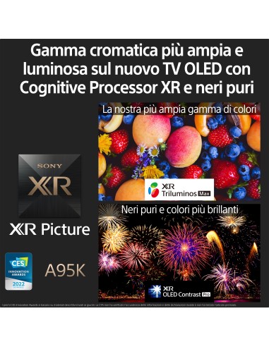 Sony XR-65A95K – 65”- BRAVIA XR™ - MASTER Series - OLED – 4K Ultra HD – High Dynamic Range (HDR) – Smart TV (Google TV) – Black