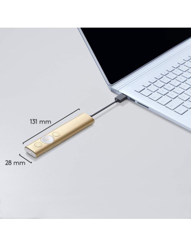 Logitech Spotlight Presentation Remote puntatore wireless Bluetooth RF Oro