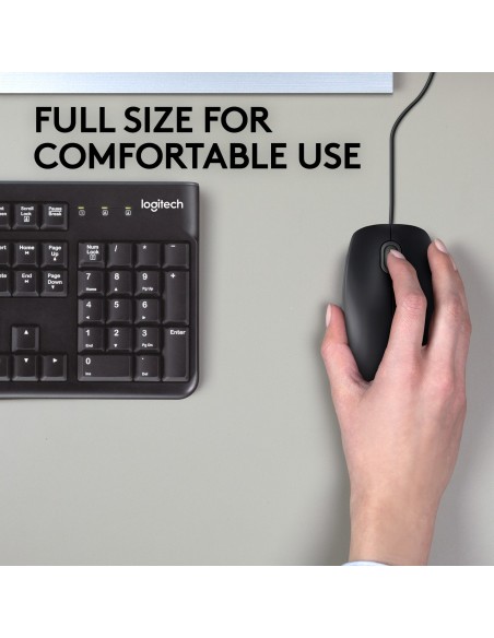 Logitech B110 Silent mouse Ambidestro USB tipo A Ottico 1000 DPI