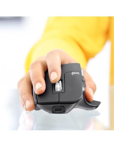 Logitech MX Master 3 Mouse Wireless Avanzato, Ricevitore Bluetooth o USB 2,4 GHz, Scorrimento ‎Ultrarapido, 4000 DPI Qualsiasi