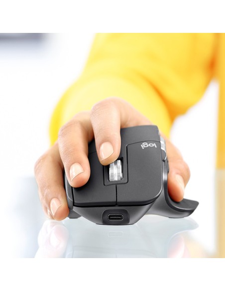 Logitech MX Master 3 Mouse Wireless Avanzato, Ricevitore Bluetooth o USB 2,4 GHz, Scorrimento ‎Ultrarapido, 4000 DPI Qualsiasi