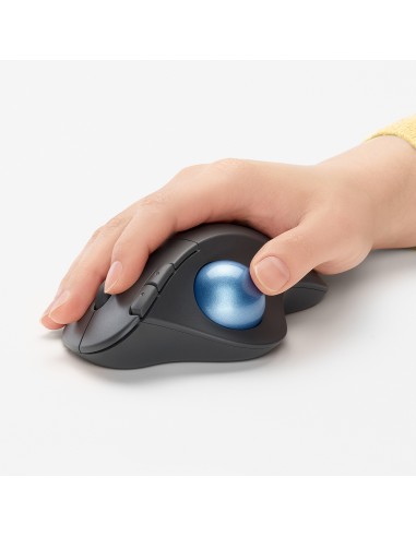 Logitech ERGO M575 Mouse Trackball Wireless - Facile controllo con il pollice, Tracciamento fluido, Design ergonomico e