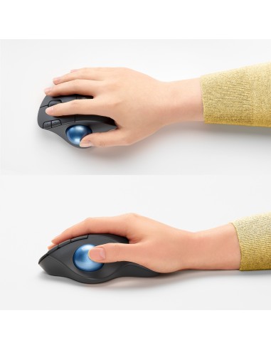 Logitech ERGO M575 Mouse Trackball Wireless - Facile controllo con il pollice, Tracciamento fluido, Design ergonomico e