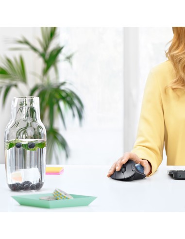 Logitech ERGO M575 Mouse Trackball Wireless - Facile controllo con il pollice, Tracciamento fluido, Design ergonomico e