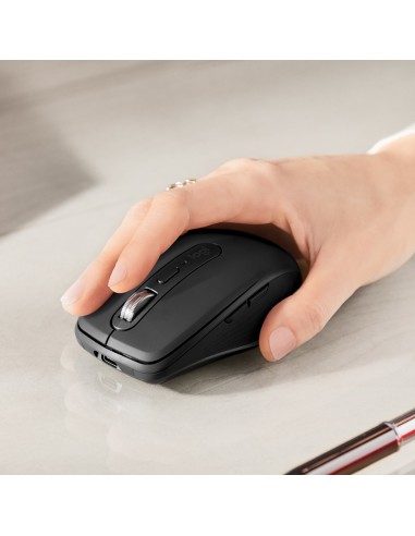 Logitech MX Anywhere 3 Mouse Compatto Performante – Wireless, Scroller Elettromagnetico, Ergonomico, Sensore 4000 DPI, Pulsanti