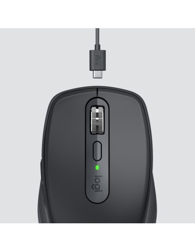 Logitech MX Anywhere 3 Mouse Compatto Performante – Wireless, Scroller Elettromagnetico, Ergonomico, Sensore 4000 DPI, Pulsanti