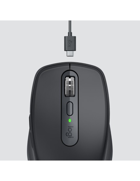 Logitech MX Anywhere 3 Mouse Compatto Performante – Wireless, Scroller Elettromagnetico, Ergonomico, Sensore 4000 DPI, Pulsanti