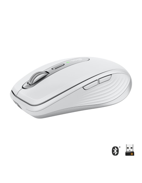 Logitech MX Anywhere 3 Mouse Compatto Performante – Wireless, Scroller Elettromagnetico, Ergonomico, Sensore 4000 DPI, Pulsanti