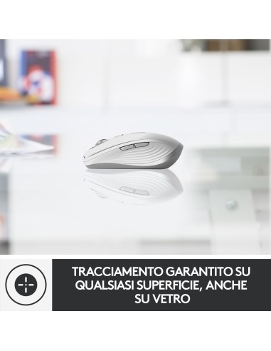 Logitech MX Anywhere 3 per Mac – Mouse Compatto Performante, Wireless, Scroller Magnetico Veloce, Su Ogni Superficie, Sensore