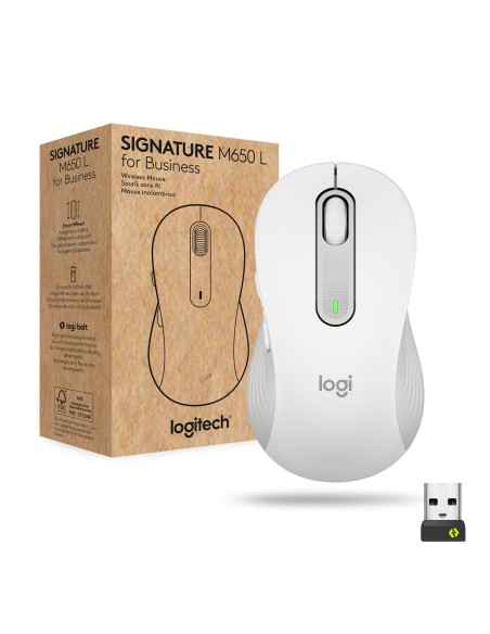 Logitech Signature M650 for Business mouse Mano destra RF senza fili + Bluetooth Ottico 4000 DPI