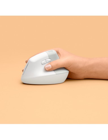 Logitech Lift Mouse Ergonomico Verticale, Senza Fili, Ricevitore Bluetooth o Logi Bolt USB, Clic Silenziosi, 4 Tasti,