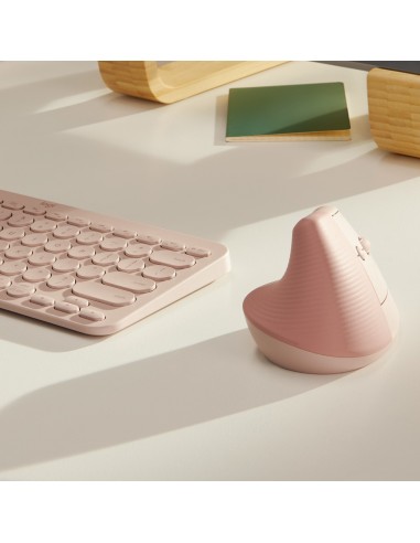 Logitech Lift Mouse Ergonomico Verticale, Senza Fili, Ricevitore Bluetooth o Logi Bolt USB, Clic Silenziosi, 4 Tasti,