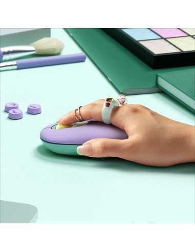Logitech POP Mouse Wireless con Emoji personalizzabili, Tecnologia SilentTouch, Precisione e Velocità, Design Compatto,
