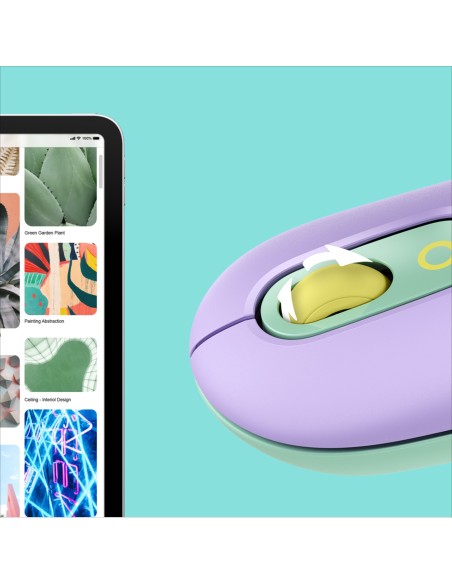 Logitech POP Mouse Wireless con Emoji personalizzabili, Tecnologia SilentTouch, Precisione e Velocità, Design Compatto,