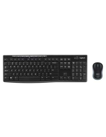 Logitech Wireless Combo MK270 tastiera Mouse incluso USB QWERTY Inglese Nero