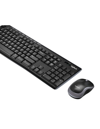 Logitech Wireless Combo MK270 tastiera Mouse incluso USB QWERTY Inglese Nero