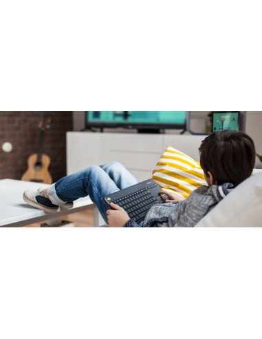 Logitech K400 Plus Tv tastiera RF Wireless QWERTY Inglese Nero